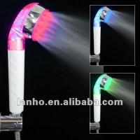 Adjustable 3 Mode LED Light Shower Head Adjustable Sprinkler Temperature Sensor