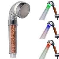 New Chrome Products three color rgb LED color shower head lights 8008-A23