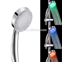 Led commercial craft bathroom changeable 3color RGB color flashing led shower head light