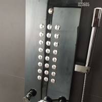 Black Bathroom Depot Shower Wall Panels with LED Lights