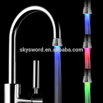 Kitchen water pressure sensor automatic led smart change-lighting faucet